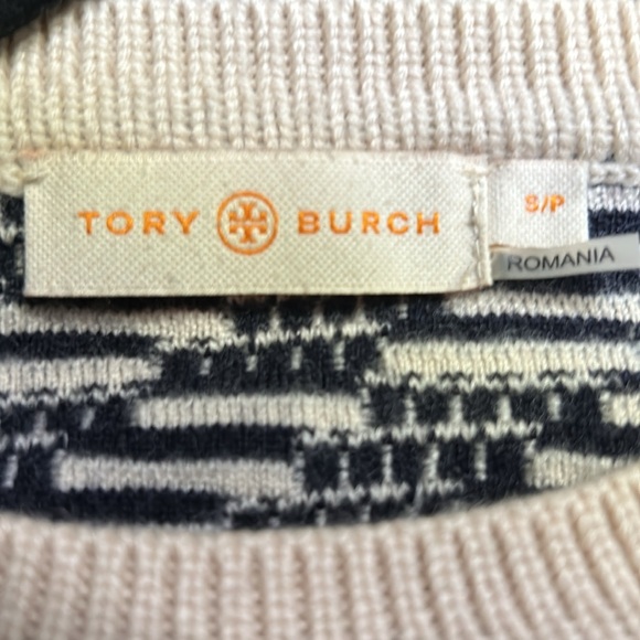 TORY BURCH Women's Geometric Wool Sweater - Picture 6 of 6